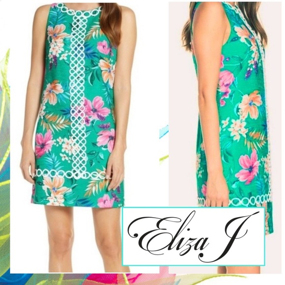 Eliza J, Exquisite Crochet-Embroidery Floral Dress, Excellent Condition Size 4 - Picture 5 of 12